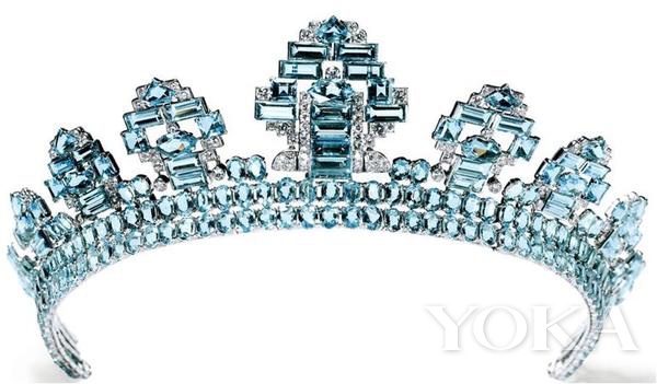 1937年Cartier海蓝宝钻石Tiara Thursday。