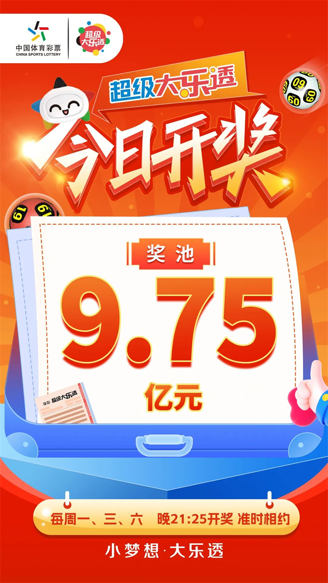超级大乐透今日开奖 奖池9.75亿元.png