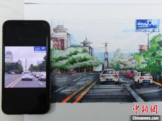 师生创作数百幅手绘画展示长春风貌记录城市变迁